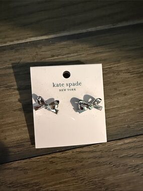 Kate Spade Silver Bow Stud Earrings